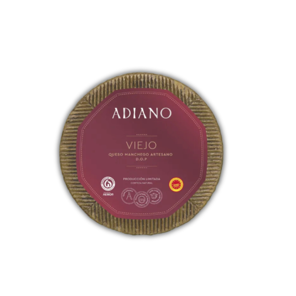 Queso Entero Manchego Curado Adiano Con Denominación de Origen